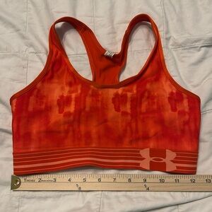 UNDER ARMOUR UA HeatGear Alpha Sports Bra Dark Orange Size Medium